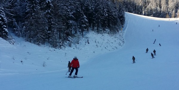 La N 1.Pista rossonera per tornare giù.