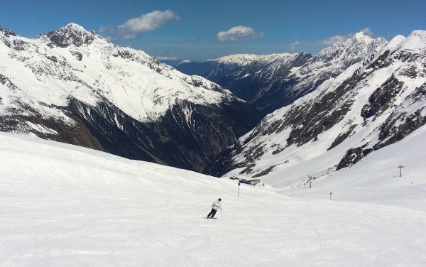 Alberto verso la valle dello Stubai