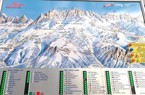 Latemar,ski map