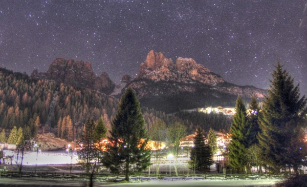 Cielo notturno sul Catinaccio