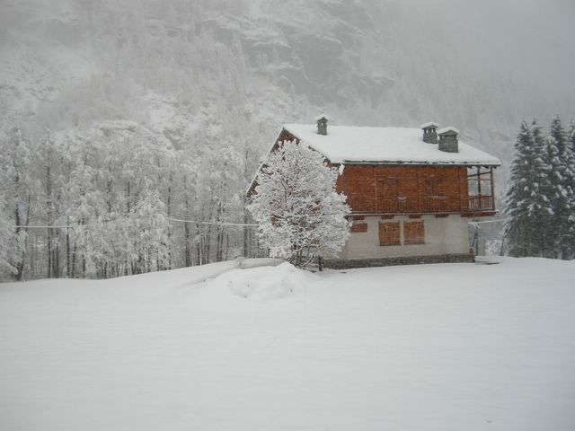 Paesaggio invernale a Gressoney. Ore 8.30