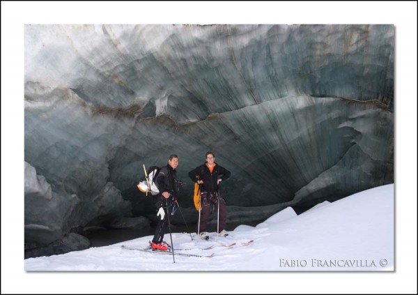 Fabio e Marco nella gola di ghiaccio...