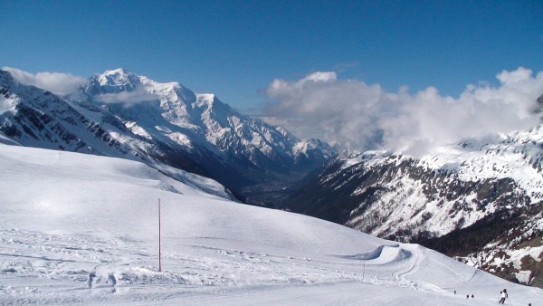 Verso Chamonix, a sinistra il Monte Bianco