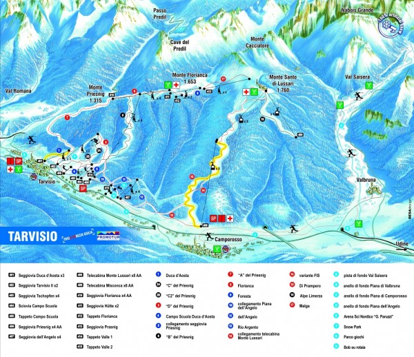 TARVISIO 32 KM.jpg (1.57 MiB) Visto 5166 volte Ski Map Tarvisio 32 Km