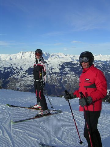 Fedest ed Andrea, in lontananza la valle di Coira (Ch)