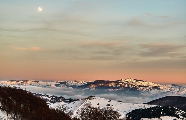 Discesa al chiaro di luna, Aremogna Roccaraso Aq. Abruzzo