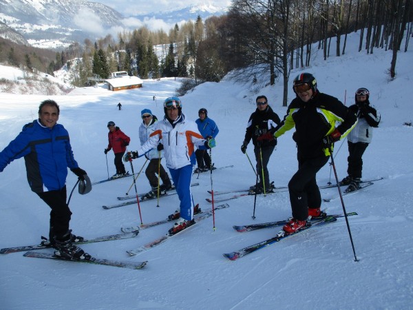 Il gruppo SDM sulla pista Malga Susine