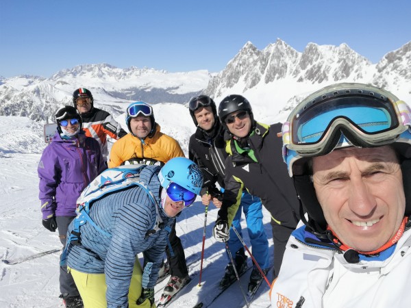 Selfie del bel gruppetto a San Martino di Castrozza