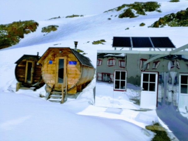 Saune &quot;a botte&quot; del rifugio Bella Vista