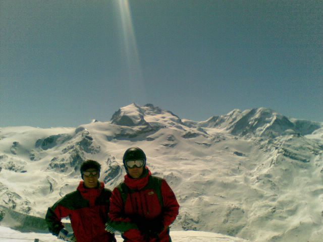 Il Posta e Pirmin, sullo sfondo il Monte Rosa