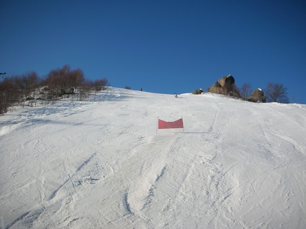 Il muro finale della pista